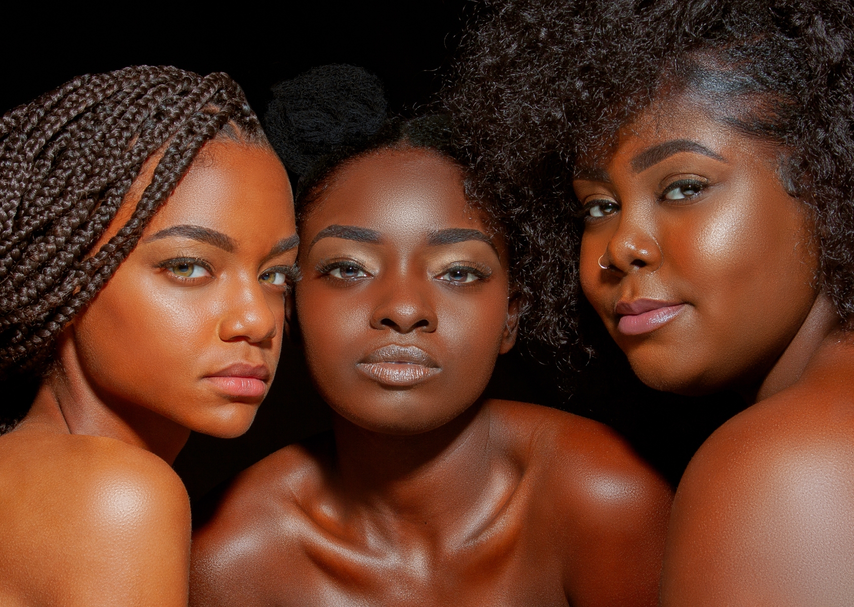 Black African American Women Beauty Portrait